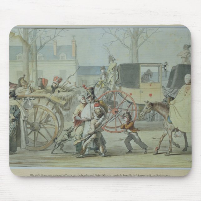 Wounded French Soldiers Entering Paris Mouse Mat (Front)