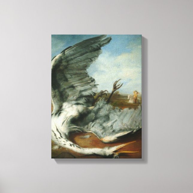 Wounded Heron (by George Frederick Watts) Canvas Print (Front)