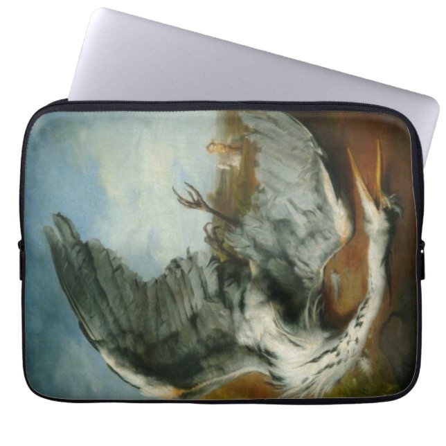 Wounded Heron (by George Frederick Watts) Laptop Sleeve (Front)