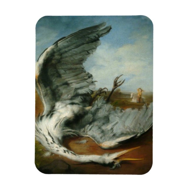 Wounded Heron (by George Frederick Watts) Magnet (Vertical)