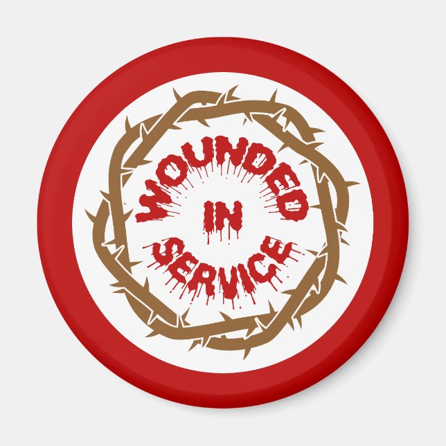 Wounded in Service Magnet (Front)