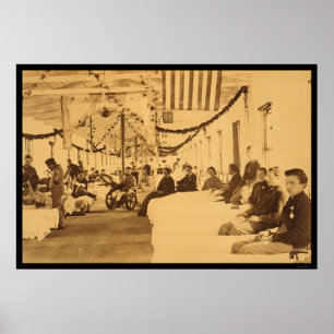 Wounded Soliders in Armory Square Hospital DC 1864 Poster