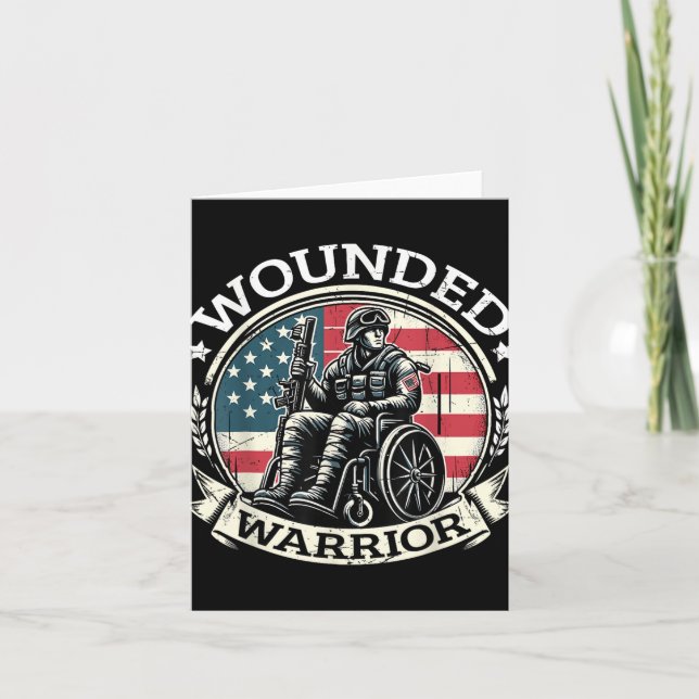Wounded Warrior American Hero Veteran Military Sup Card (Front)