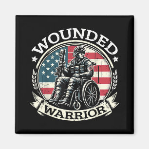 Wounded Warrior American Hero Veteran Military Sup Magnet