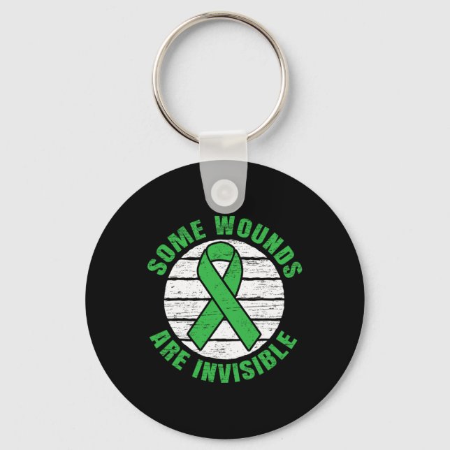 Wounds Are Invisible Mental Health Awareness Suppo Key Ring (Front)