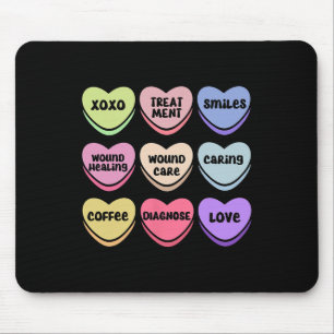 Wounds Wound Care Nurse Valentines Heart Wound Nur Mouse Mat