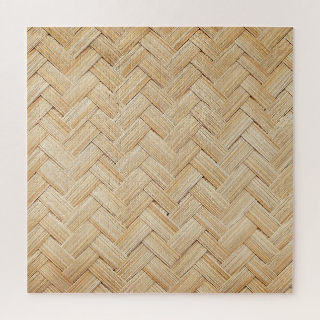 Woven Bamboo Abstract Texture Background. Jigsaw Puzzle (Vertical)