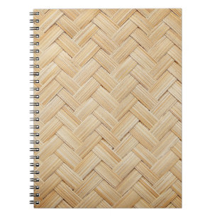 Woven Bamboo Abstract Texture Background. Notebook