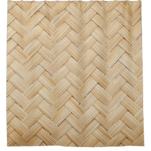 Woven Bamboo Abstract Texture Background. Shower Curtain