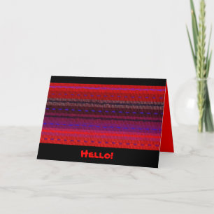 Woven Bands Hello Card