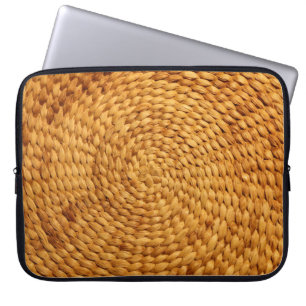 woven bast background texture brown laptop sleeve
