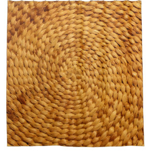 woven bast background texture brown shower curtain