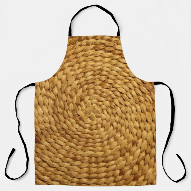 Woven Bast: Textured Brown Authenticity Apron (Front)