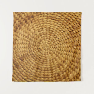Woven Bast: Textured Brown Authenticity Tapestry