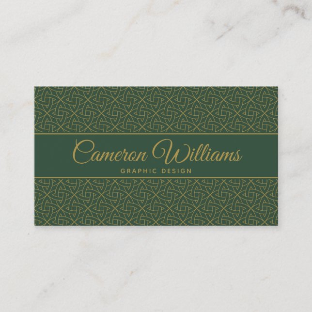 Woven Celtic Knot Pattern Business Card (Front)