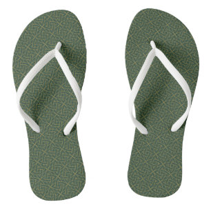 Woven Celtic Knot Pattern Flip Flops