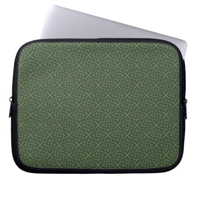 Woven Celtic Knot Pattern Laptop Sleeve (Front)