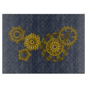 Woven Clockwork Glass Cutting Board