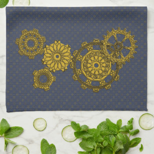 Woven Clockwork Hand Towel