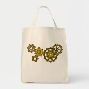 Woven Clockwork Tote Bag
