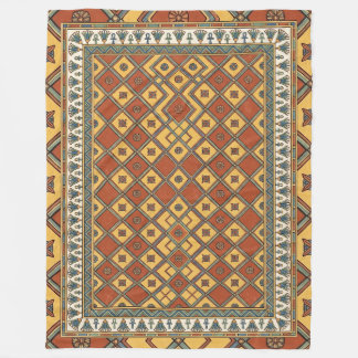 Woven Eternity: Middle Kingdom Egyptian Pattern Fleece Blanket