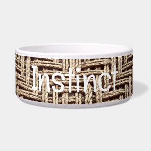 Woven Fabric Pet Bowl with INSTINCT Text