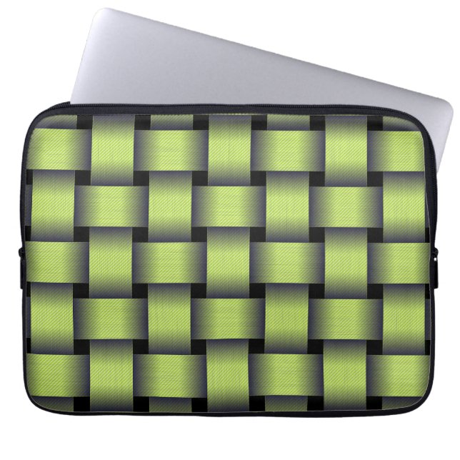 Woven Greenery Laptop Sleeve (Front)