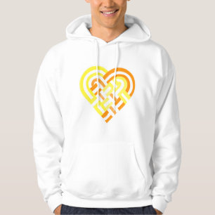 Woven Heart Maverique Pride Flag Yellow Orange Hoodie