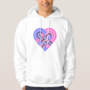 Woven Heart Omnisexual Pride Flag Pink Purple Hoodie
