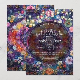 Woven in Bloom Floral Mandala Design Invitation