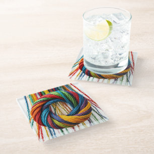 Woven in Unity Glass Coaster