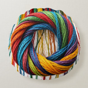 Woven in Unity Round Cushion