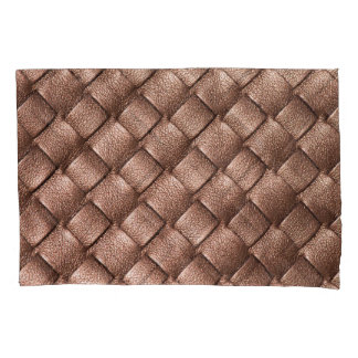 Woven leather, bronze colour background. pillowcase