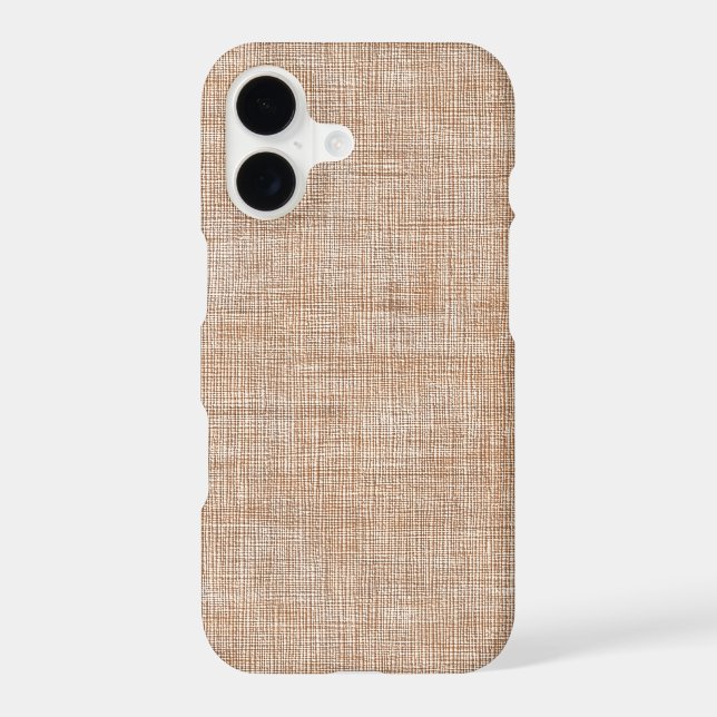 Woven Linen Fabric Texture in Warm Natural Beige (Back)