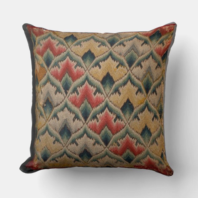  Woven Masterpiece: Textile Needlework Throw Pillo Cushion (Front)