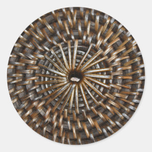 Woven Mat Classic Round Sticker