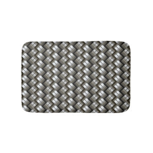 Woven metal pattern bath mat