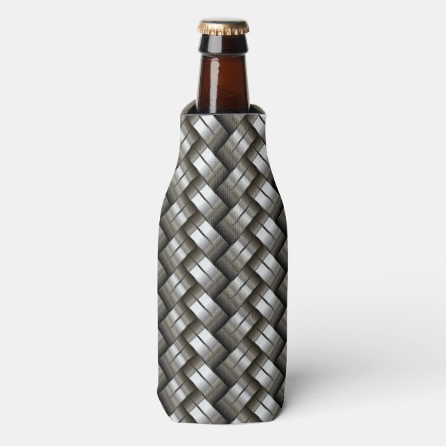 Woven metal pattern bottle cooler (Bottle Front)