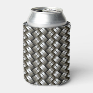 Woven metal pattern can cooler