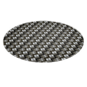 Woven metal pattern cutting board