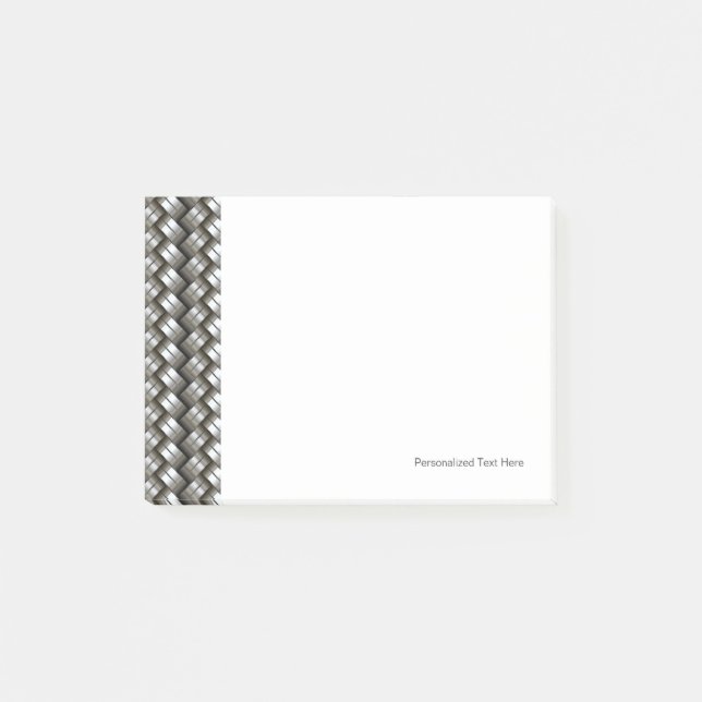 Woven metal pattern post-it notes (Front)