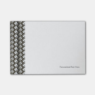 Woven metal pattern post-it notes