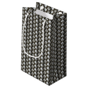 Woven metal pattern small gift bag