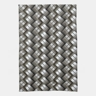 Woven metal pattern tea towel