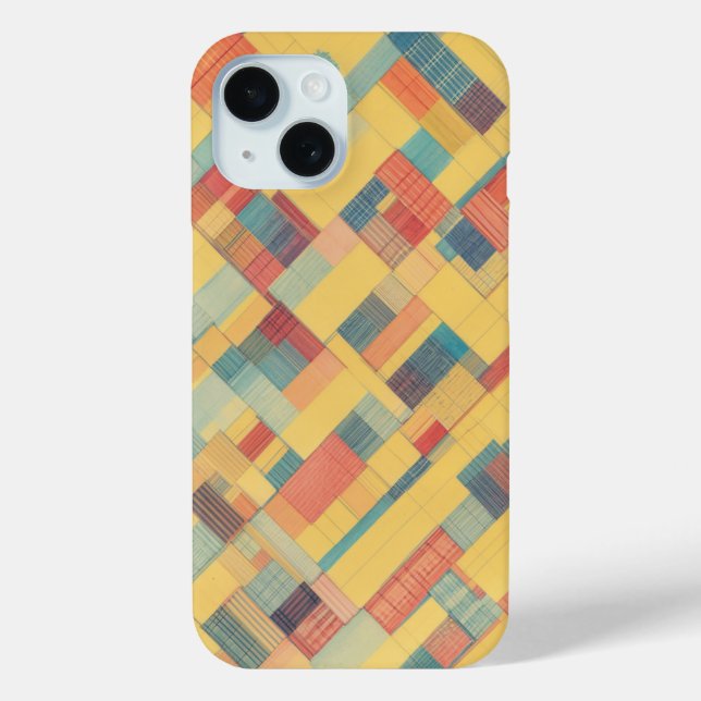 Woven Pattern Colourful Geometric Phone Case (Back)