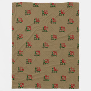 Woven Poinsetta Fleece Blanket