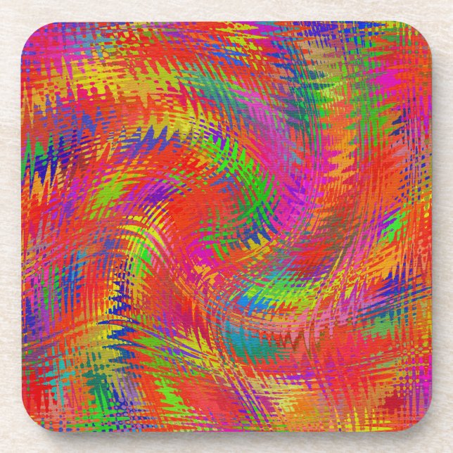 Woven Rainbow Coaster (Front)