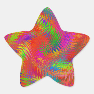Woven Rainbow Star Sticker