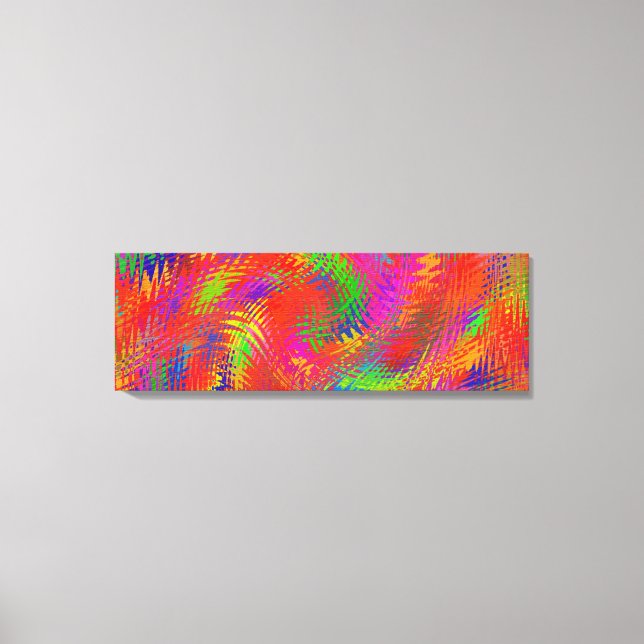 Woven Rainbow Triptych Canvas Print (Front)