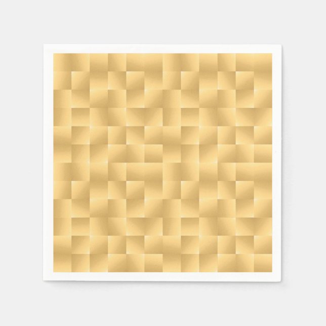 Woven Satin Ribbons - Shades of Gold Napkin (Front)